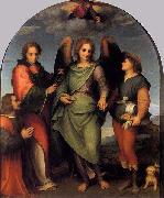 Andrea del Sarto Tobias and the Angel with St Leonard and Donor painting
